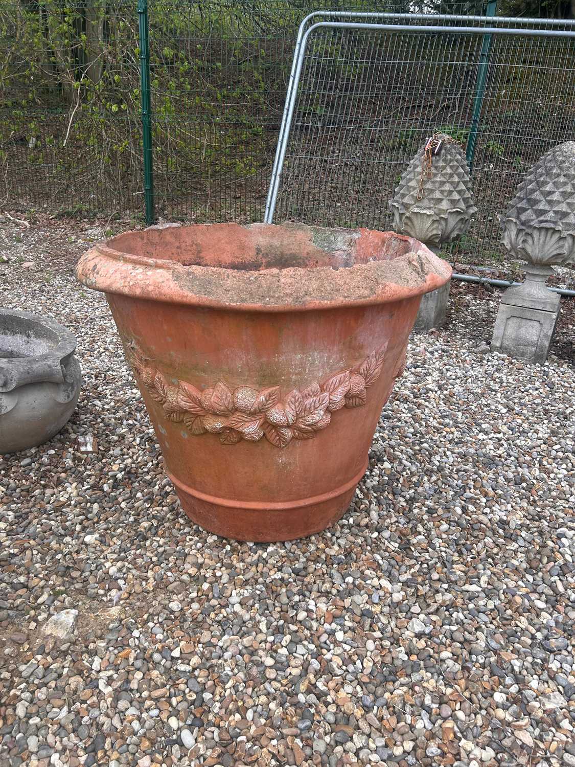 Lot 572 - A large scale terracotta pot