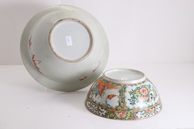 Lot 82 - A Chinese Canton famille rose punch bowl