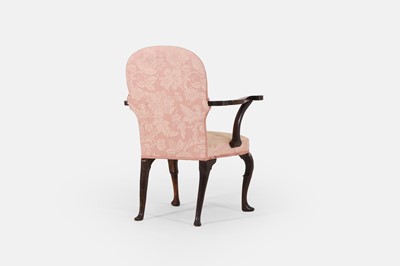 Lot 220 - A George II walnut open armchair