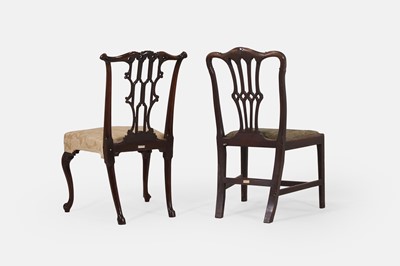 Lot 223 - Two George III mahogany side chairs