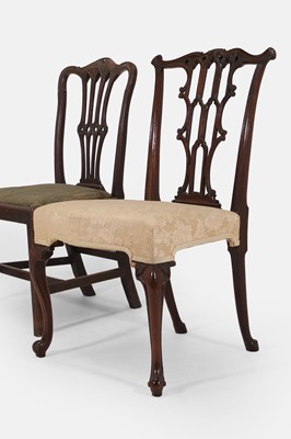 Lot 223 - Two George III mahogany side chairs