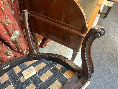 Lot 226 - A George III simulated mahogany armchair