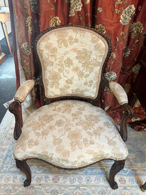 Lot 226 - A George III simulated mahogany armchair