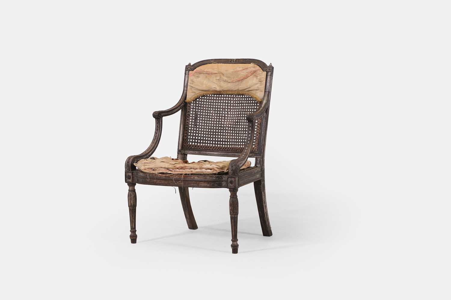 Lot 227 - A George III beech armchair