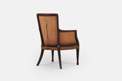 Lot 229 - A George III leather mahogany armchair