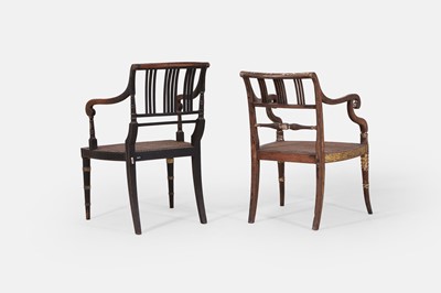 Lot 239 - Two Regency beech armchairs