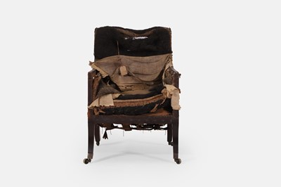 Lot 242 - A George IV mahogany upholstered bergère armchair