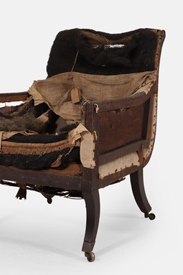 Lot 242 - A George IV mahogany upholstered bergère armchair