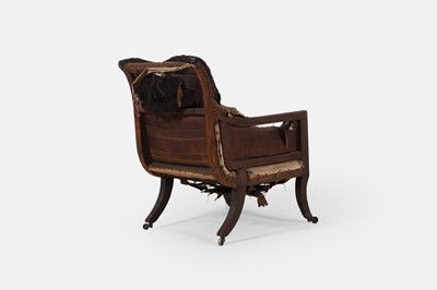Lot 242 - A George IV mahogany upholstered bergère armchair