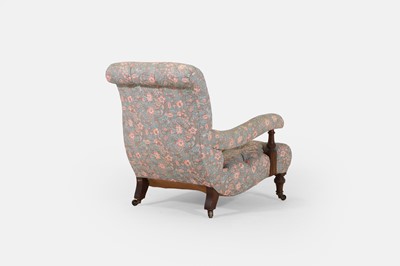 Lot 244 - A Victorian walnut open armchair by Holland & Sons