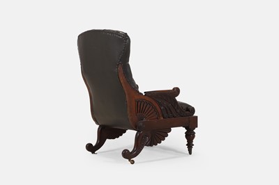 Lot 245 - A Victorian mahogany upholstered reclining armchair