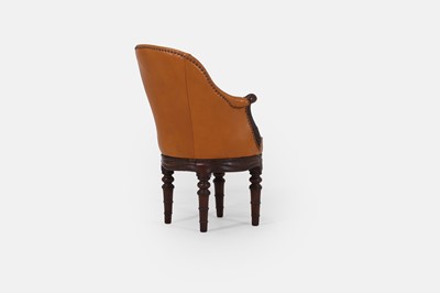 Lot 246 - A Victorian leather tub chair