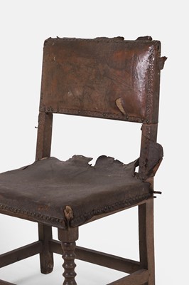 Lot 210 - An oak backstool or side chair