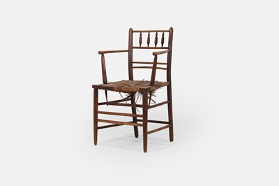 Lot 243 - A turned beech armchair