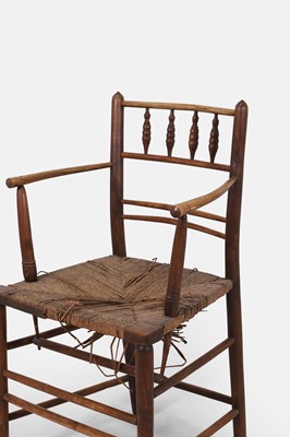 Lot 243 - A turned beech armchair
