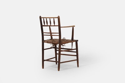 Lot 243 - A turned beech armchair