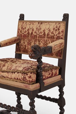 Lot 211 - A William and Mary-style walnut armchair