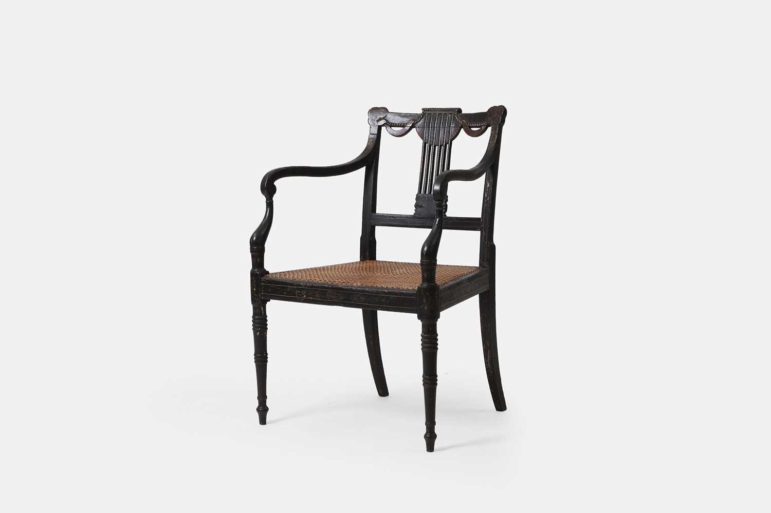 Lot 237 - A Regency beech armchair