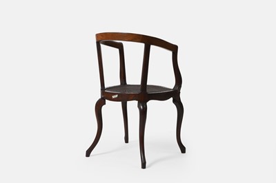 Lot 225 - A rosewood open armchair