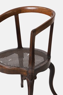 Lot 225 - A rosewood open armchair