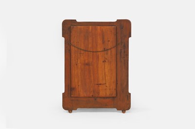 Lot 38 - A walnut and micromosaic wall mirror
