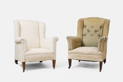 Lot 485 - A near pair of armchairs