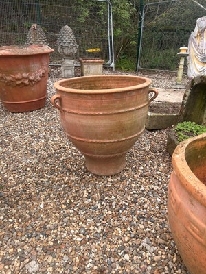 Lot 566 - A large terracotta shaped planter