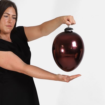 Lot 67 - A rare Victorian ovoid amethyst mercury witch's ball