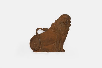 Lot 156 - A carved wooden figure of a lion
