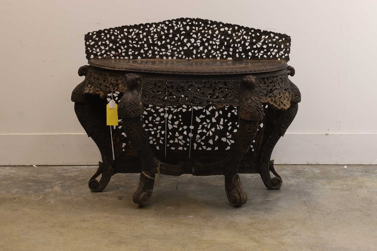 Lot 504 - An Anglo-Indian hardwood hall table