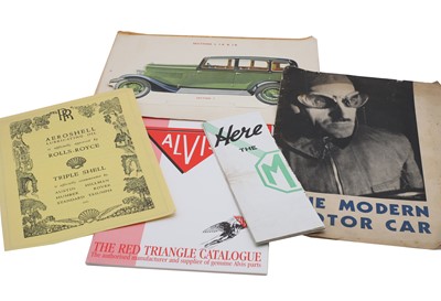 Lot 35 - A group of motor sales pieces and ephemera