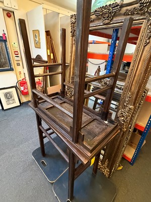 Lot 525 - A pair of elm altar tables