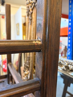 Lot 525 - A pair of elm altar tables