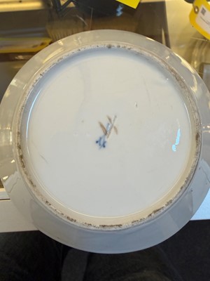 Lot 104 - A Meissen teacup and saucer