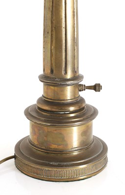 Lot 475 - A pair of brass table lamps