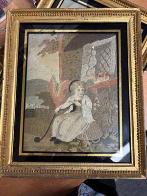 Lot 136 - Three Regency needlework pictures