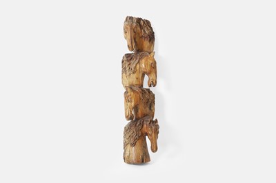Lot 56 - A carved pitch pine appliqué