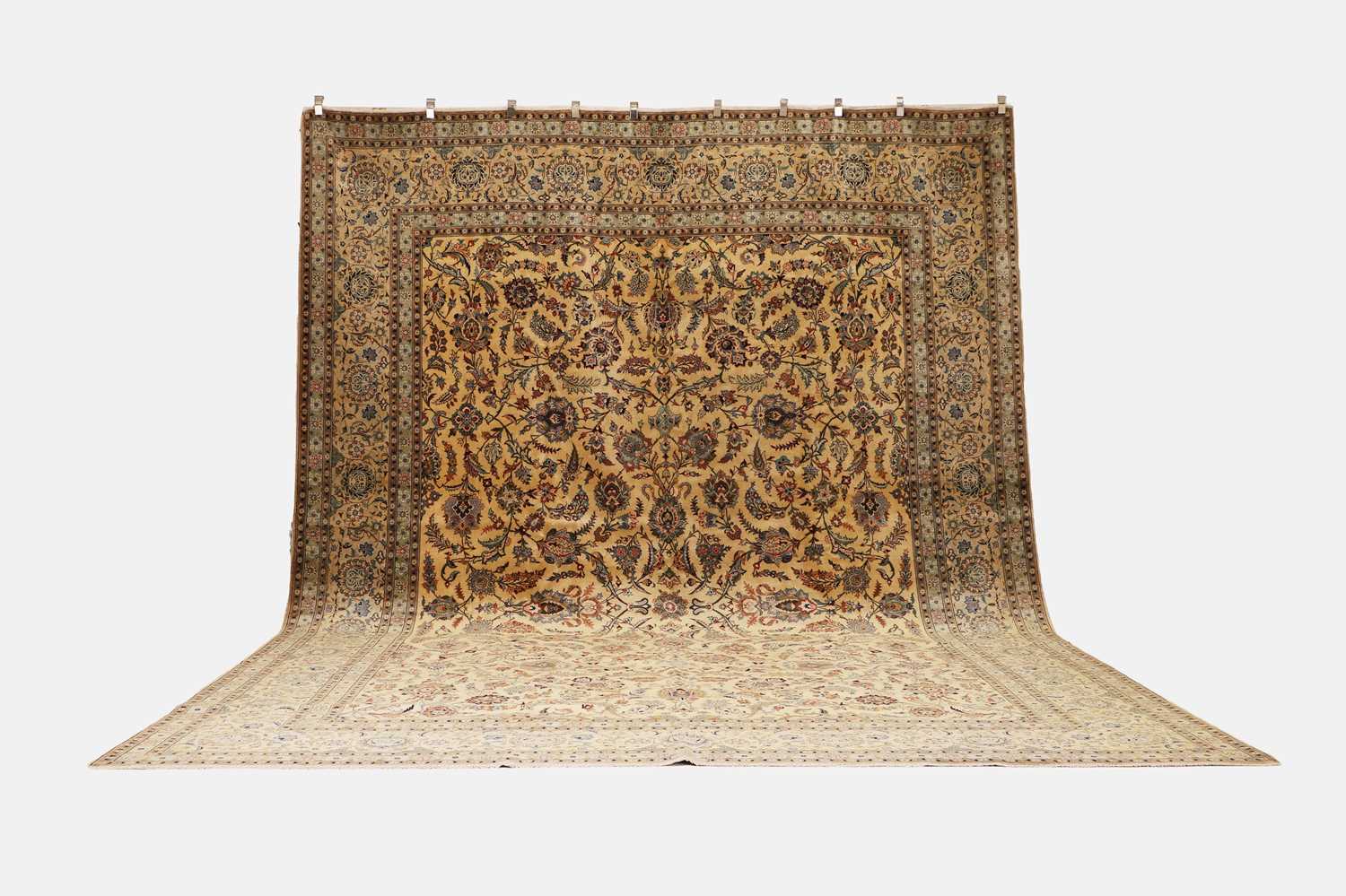 Lot 45 - A Kashan wool carpet