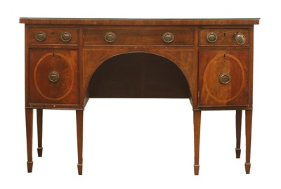 Lot 533 - A George III mahogany bow front sideboard