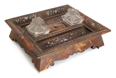 Lot 346A - A Regency tortoiseshell desk stand