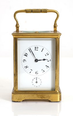 Lot 201 - A brass cased carriage clock