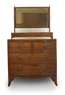 Lot 537 - A late Regency mahogany bow front chest of drawers
