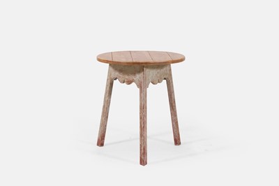Lot 129 - A George III-style painted pine cricket table