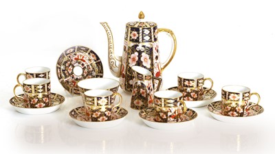Lot 109 - A Royal Crown Derby porcelain coffee service
