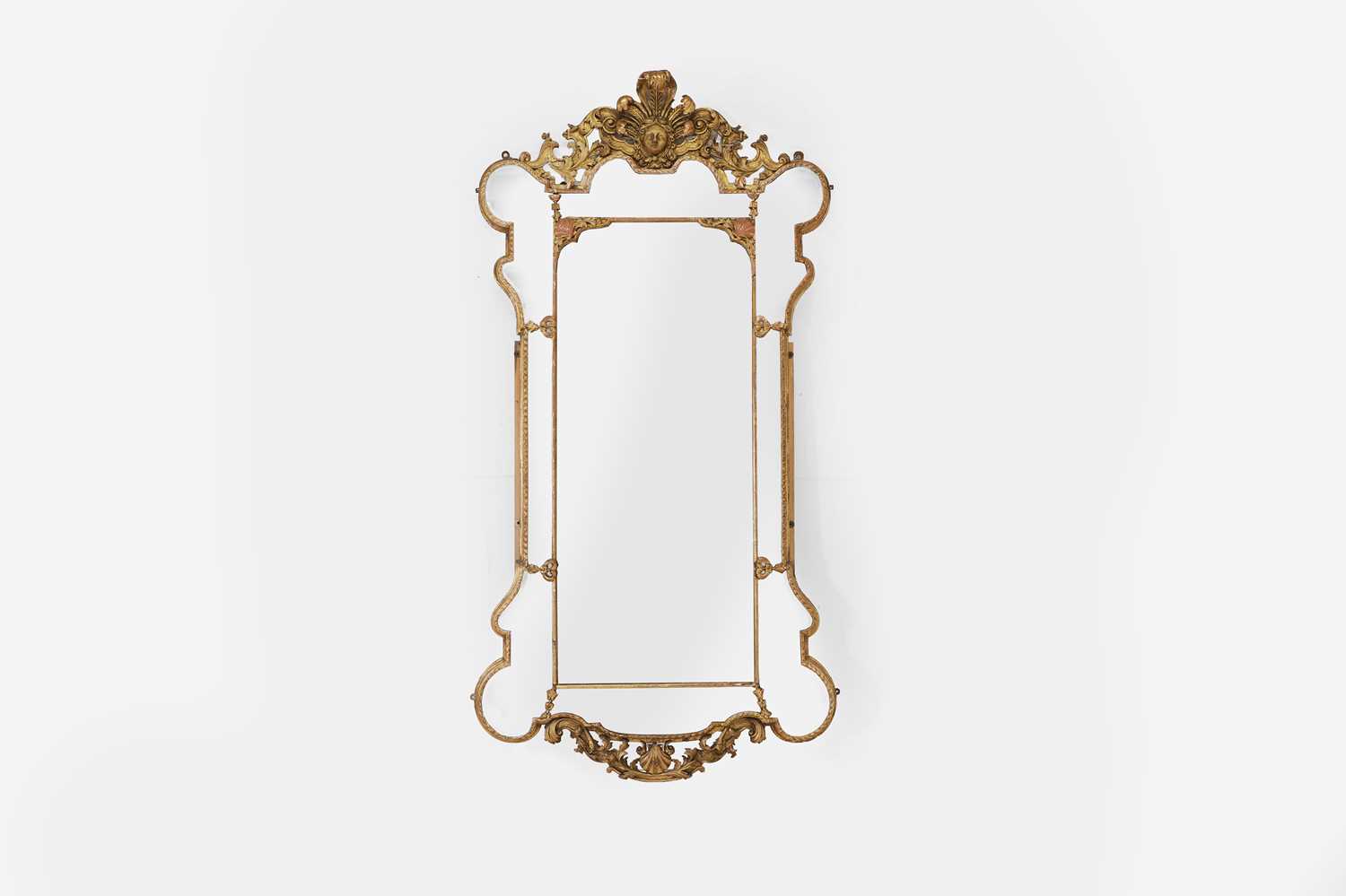 Lot A large George I-style giltwood pier mirror