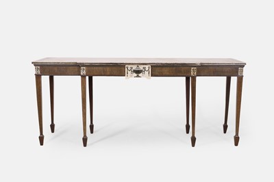 Lot 510 - A George III-style painted and stained pine console table