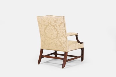 Lot 73 - A George III mahogany Gainsborough library armchair