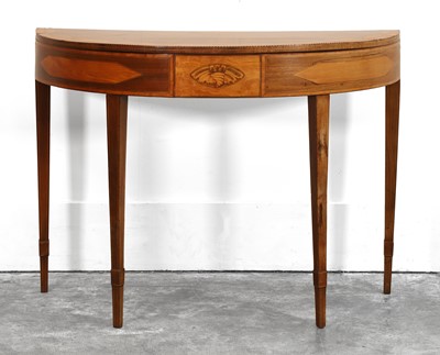 Lot 541 - A George III mahogany and satinwood side table