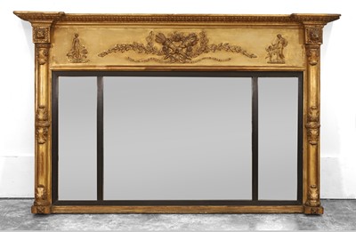 Lot 492 - A Regency giltwood overmantel mirror