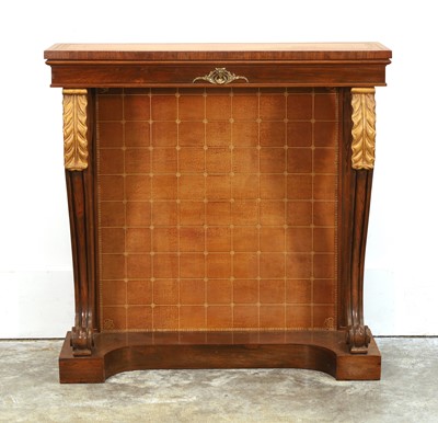 Lot 539 - A mahogany and parcel gilt console table